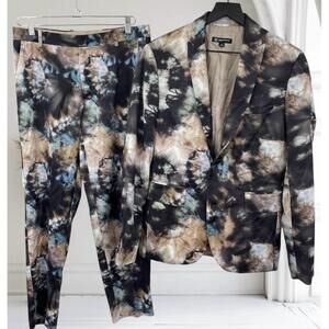 INC Blazer Pants Suit Set Mens Small‎ 30x30 Moody Tie-Dye Abstract Art to wear